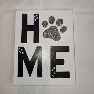 Home Paw Print Canvas  🐾
